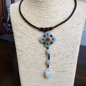 Hand made jade necklace